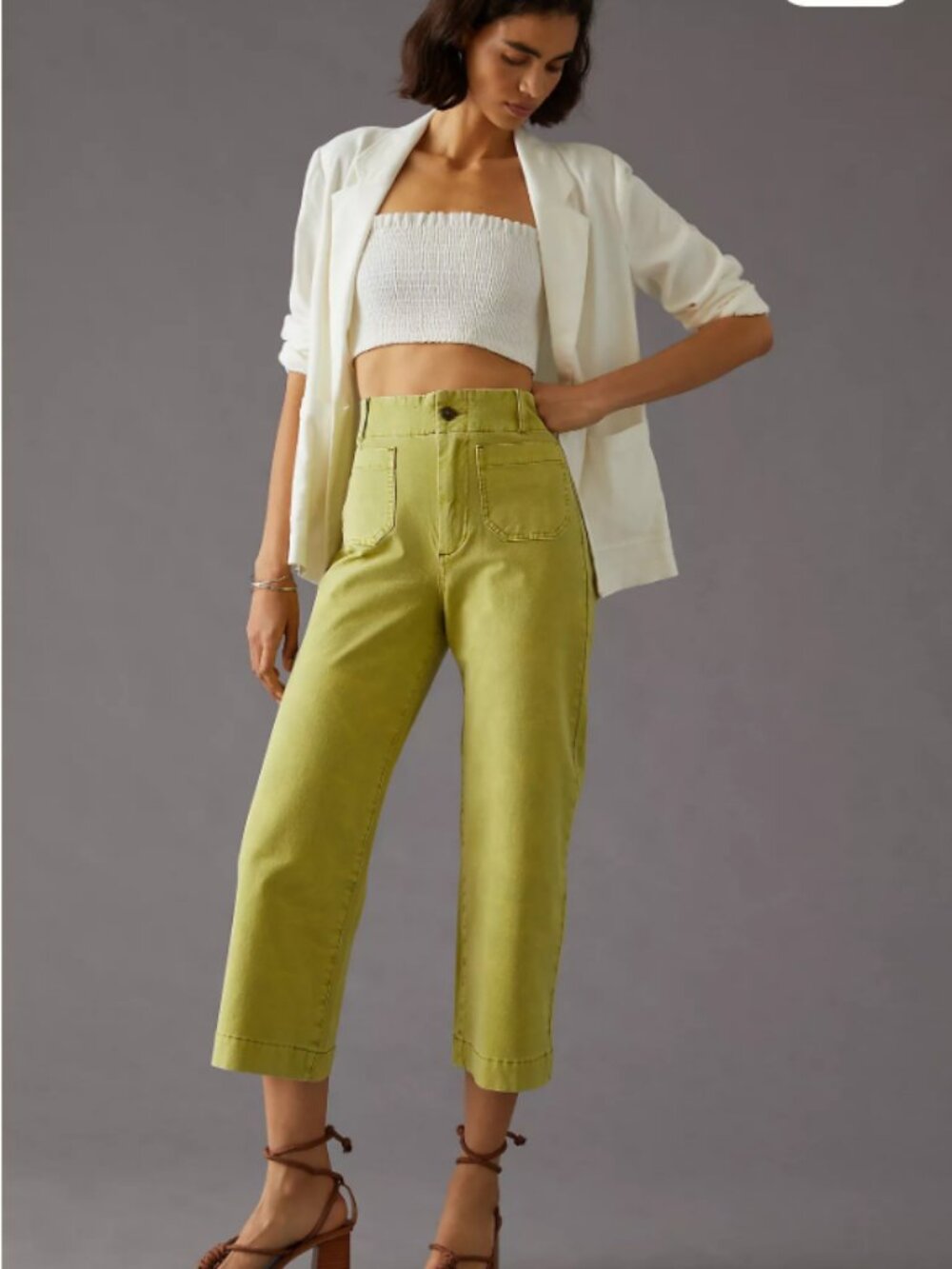 Pilcro The Skipper High-Rise Pants in Green
